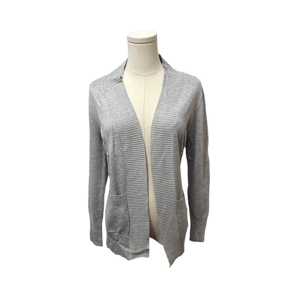 Gray Women's Open Front Cardigan Thin Sweater - size S